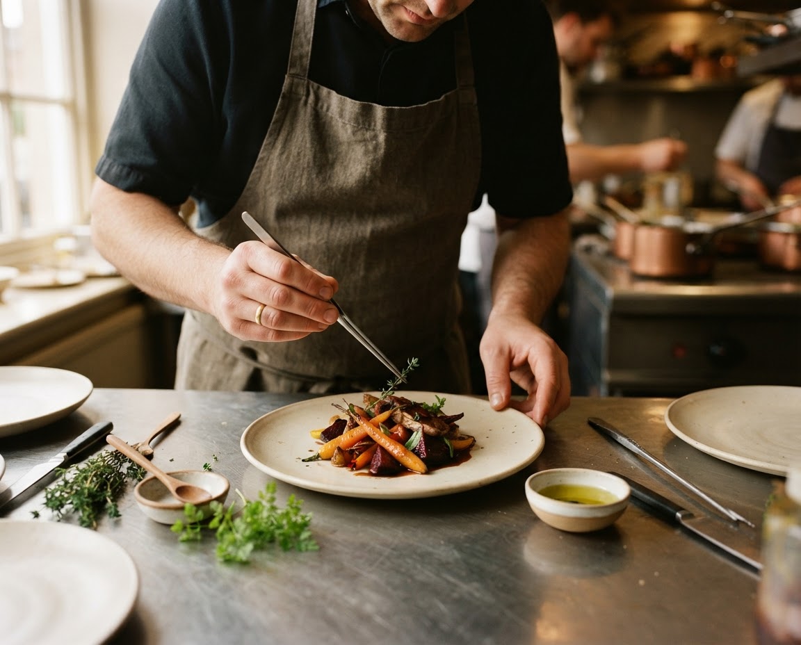 Preparación y emplatado para un proyecto gastronómico