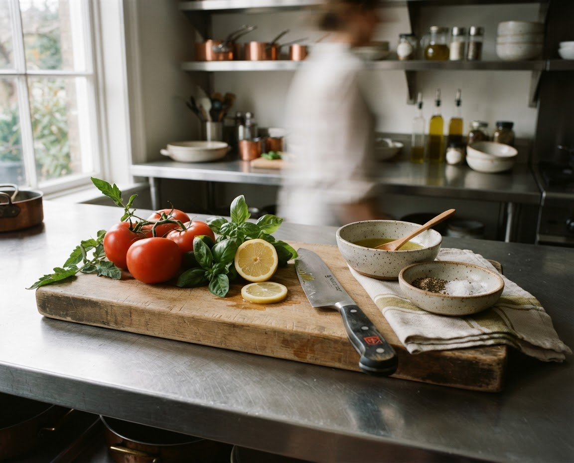 Ingredientes y utensilios para desarrollar y probar recetas